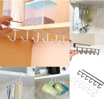 5 Hook S S Cabinet Organizer