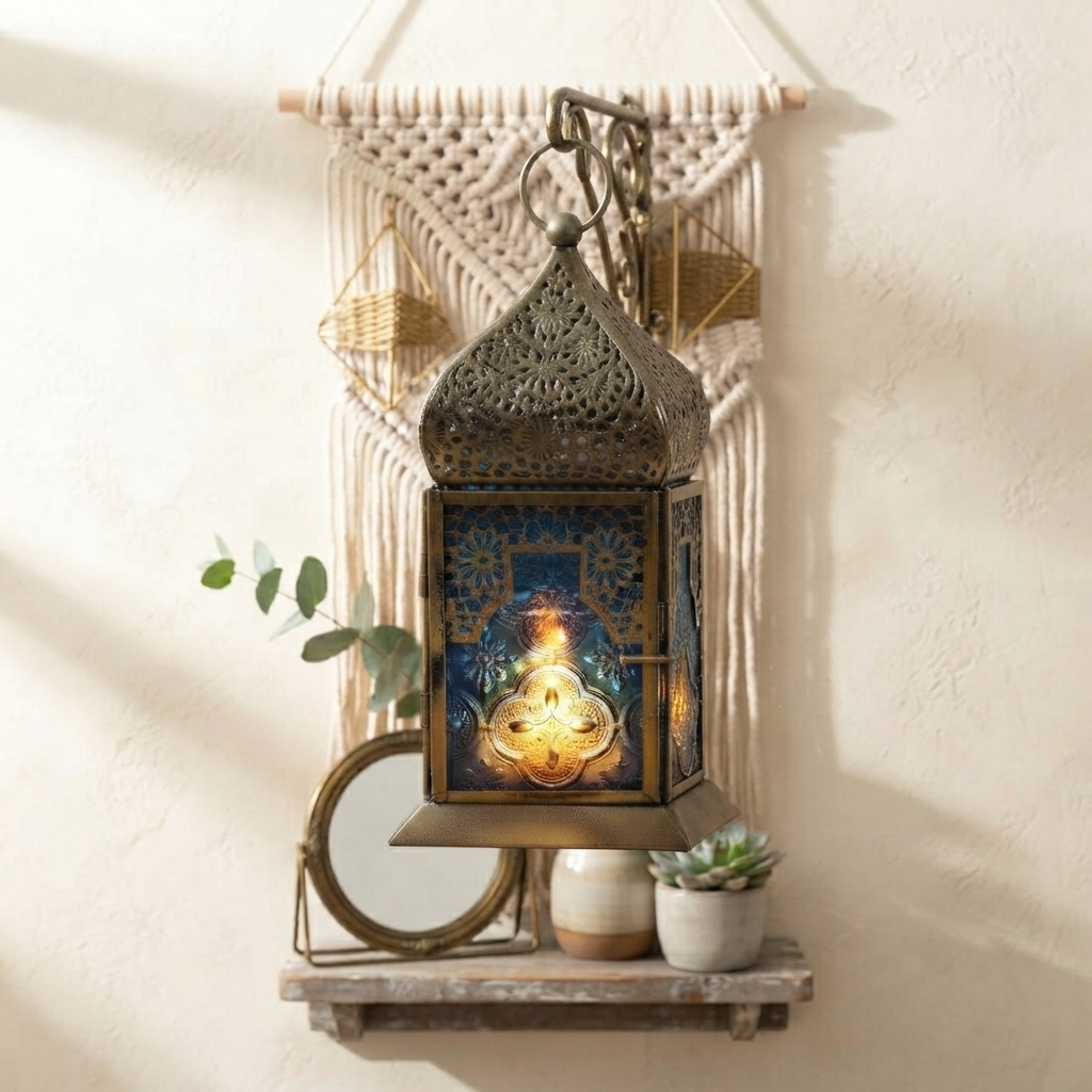 Metal Mandir Hanging Lantern