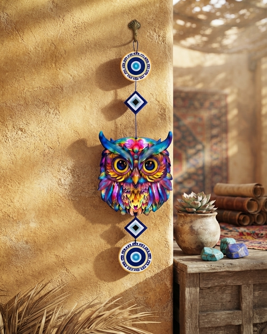 BIG Owl Design Evil Eye MDF Wall Hanging