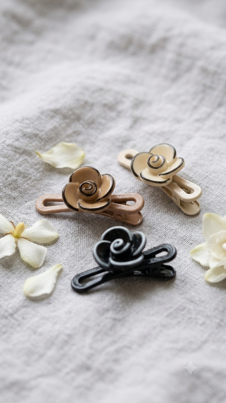 Rose Hair Clips