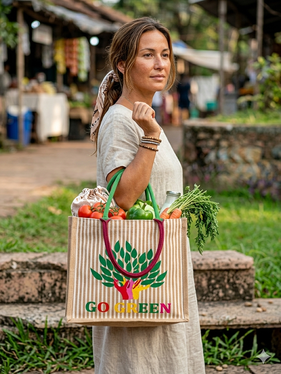Go green jute bag
