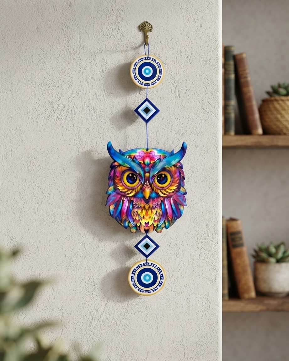 BIG Owl Design Evil Eye MDF Wall Hanging