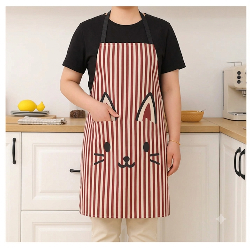 Kitchen Apron-Cat Print