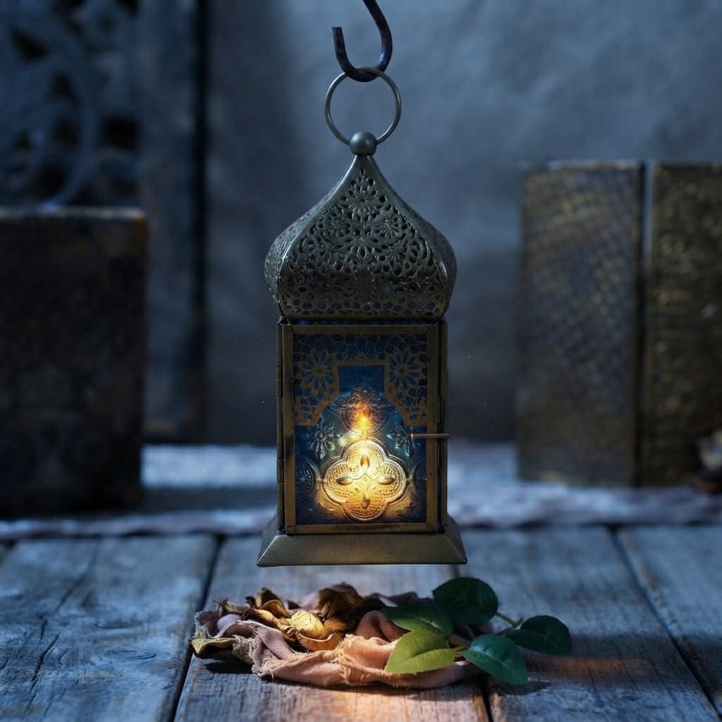 Metal Mandir Hanging Lantern