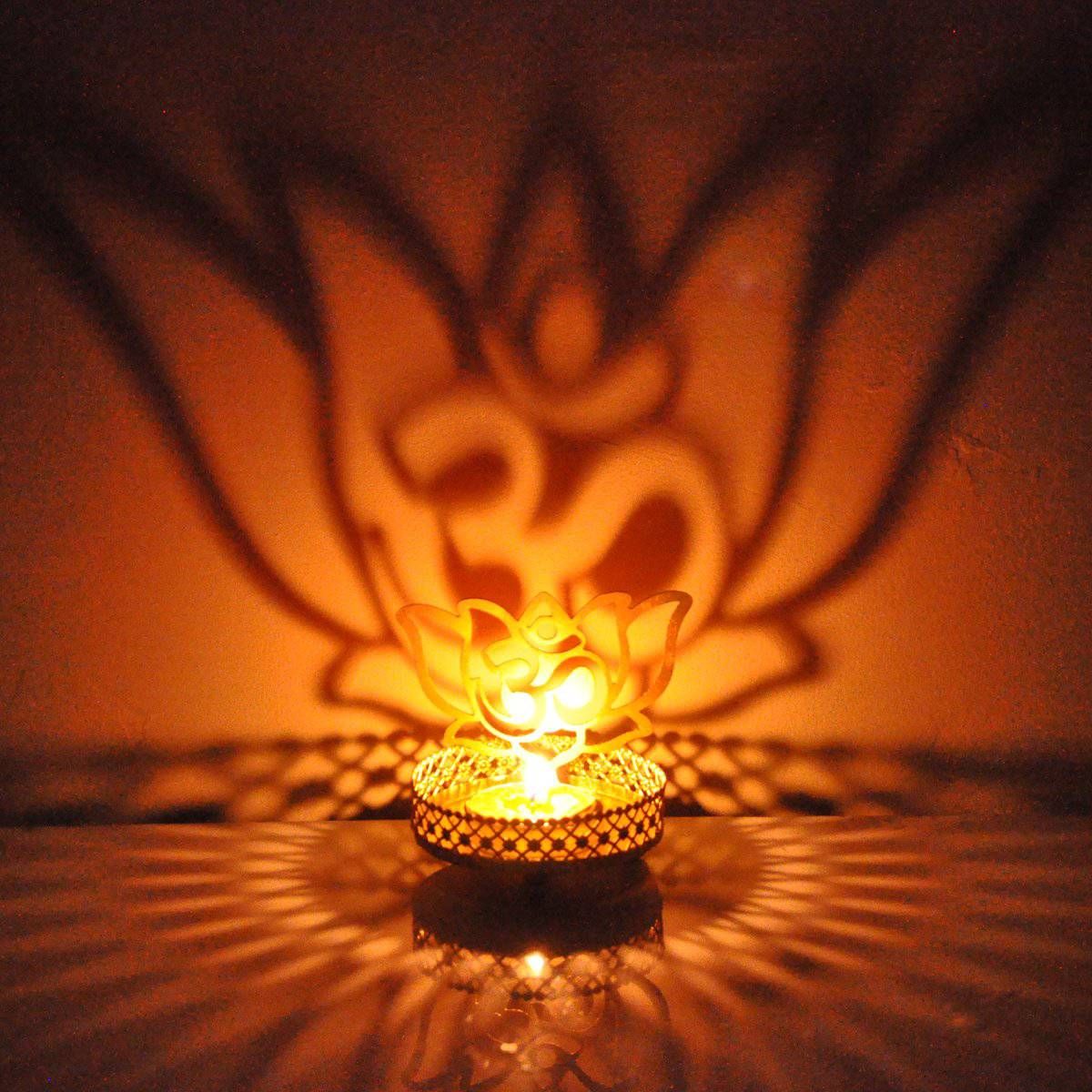 Metal Shadow Lotus Om