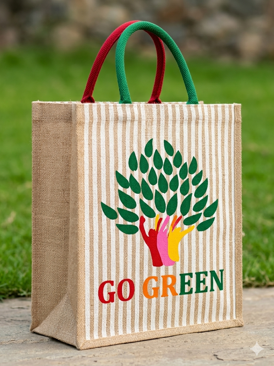 Go green jute bag