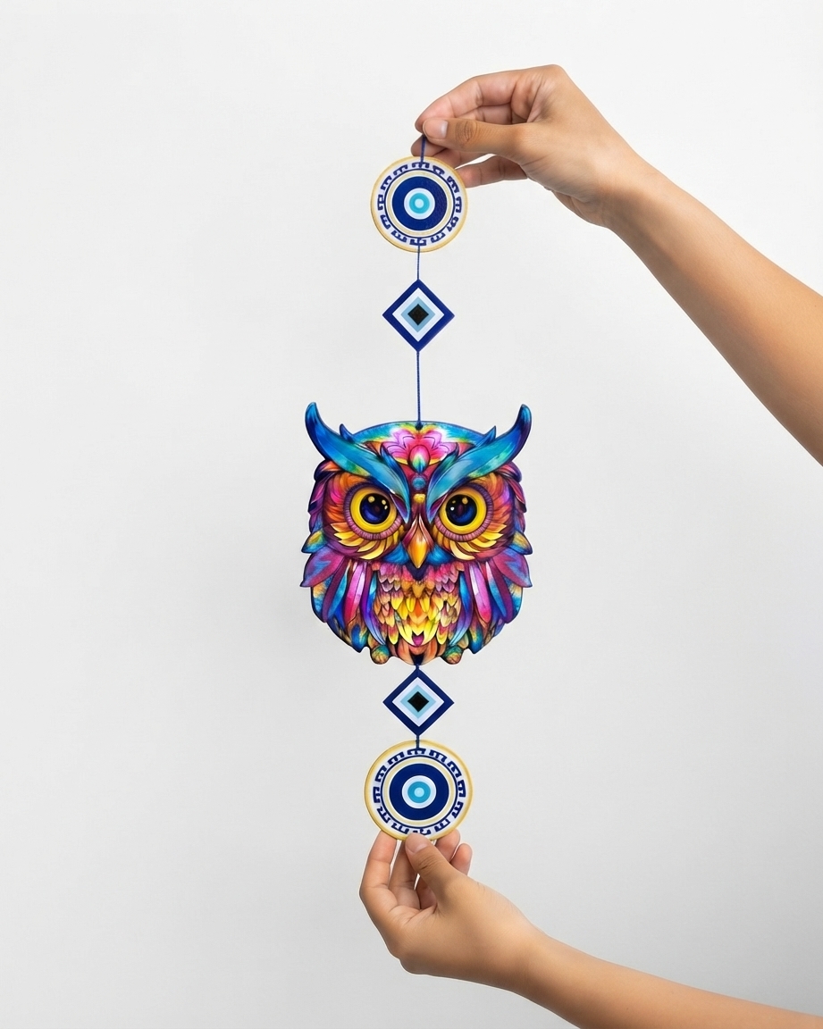 BIG Owl Design Evil Eye MDF Wall Hanging